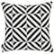 Homeroots Black Geometric Diagram Decorative Throw Pillow Cover 18 x 18 in. 355471 - alternate 4